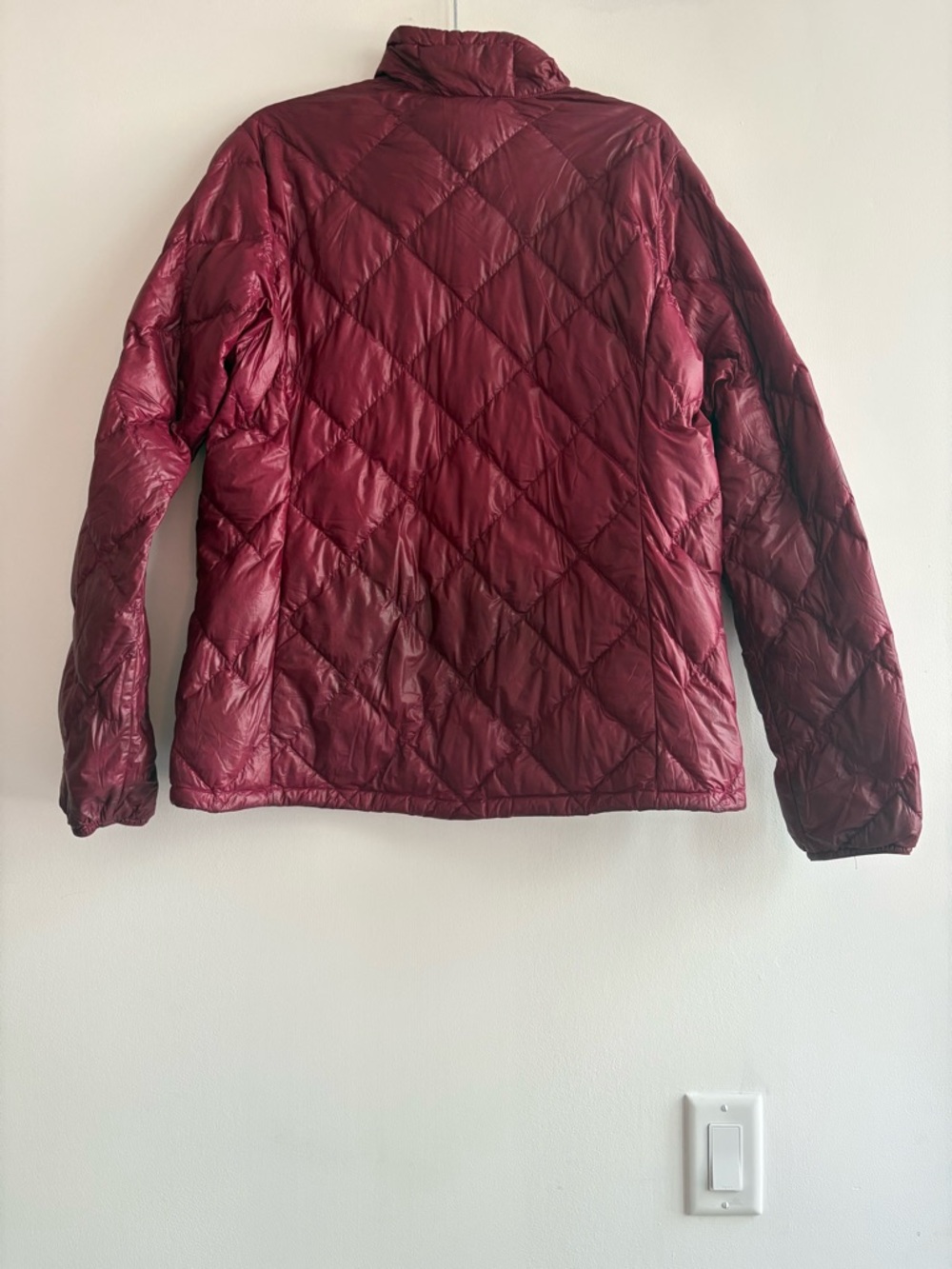 Montbell Women's Burgundy Quilted Down Puffer Jacket - Picture 2 of 6